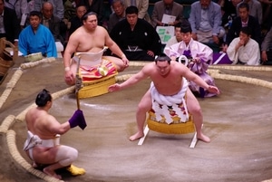 cérémonie dohyô-iri du yokozuna Hakuhô