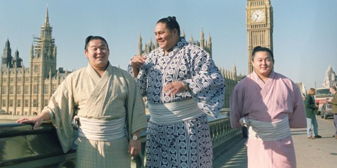 Le sumo en visite à Londres après 20 ans d’absence à l’étranger